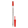 Ручка шариковая 0,7 мм "Attomex" прозрачный корпус, индивидуальная маркировка, красная