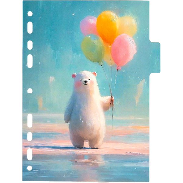 Разделитель листов "deVENTE. Balloons" A5 (160x210 мм) ламинированный мелованный картон 210 г,м2, с рисунком, 5 шт, индивидуальная упаковка