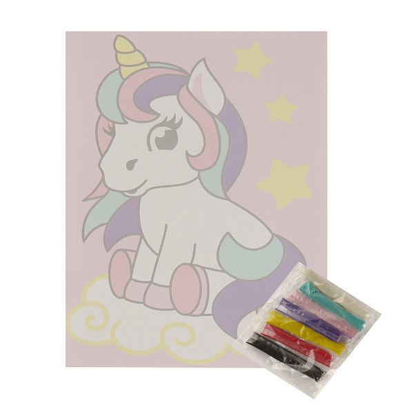 Фреска. Картина из песка "Единорожка"