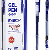 Ручка гелевая 0,5 мм Deli EveryU  корп.прозрачный чернила син.