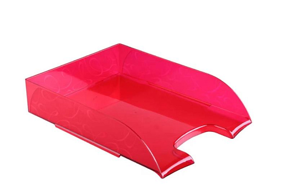 Лоток горизонтальный FROST тонированный тёмно-красный Вишня