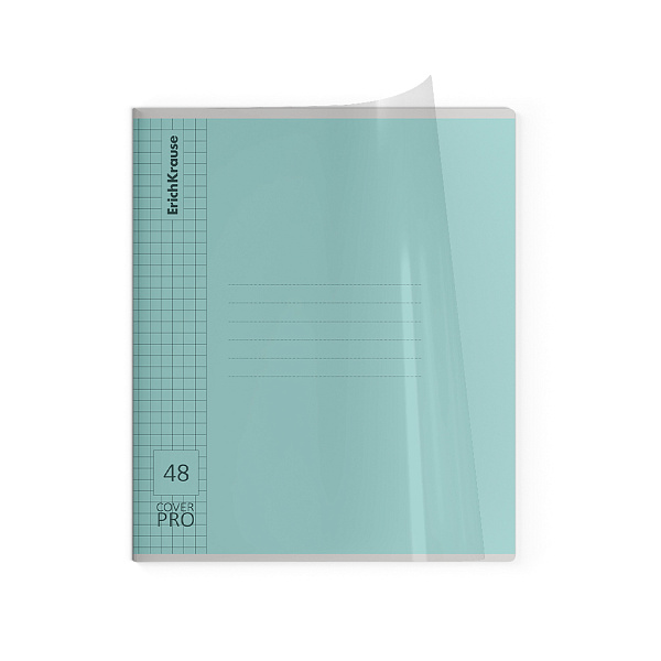 Тетрадь 48 листов в клетку с пластиковой обложкой на скобе ErichKrause Классика CoverPrо glossy, А5+, MIX-PACK
