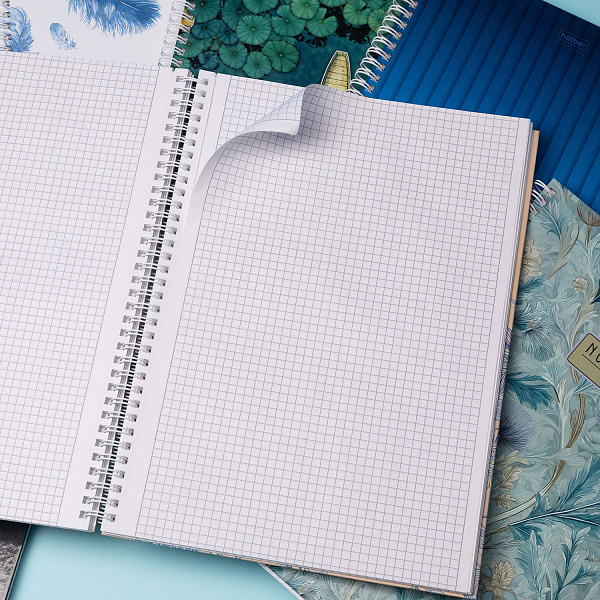 Тетрадь с твердой обложкой А4 96 л. кл. на гребне "Dream" перфорация на отрыв мат.ламин. 