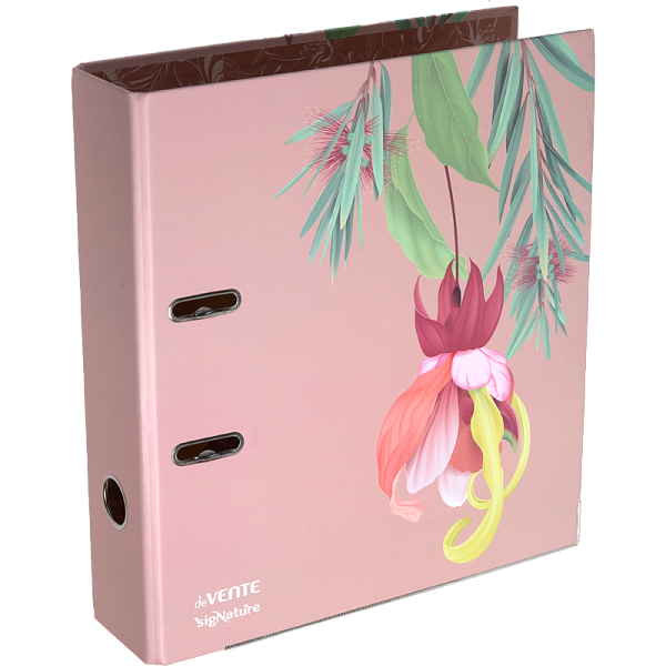 Папка-регистратор 75 мм "deVENTE. sigNATURE" PP картонная разобранная, с рисунком, металлическая окантовка, запечатка форзаца, наварной карман с этикеткой,