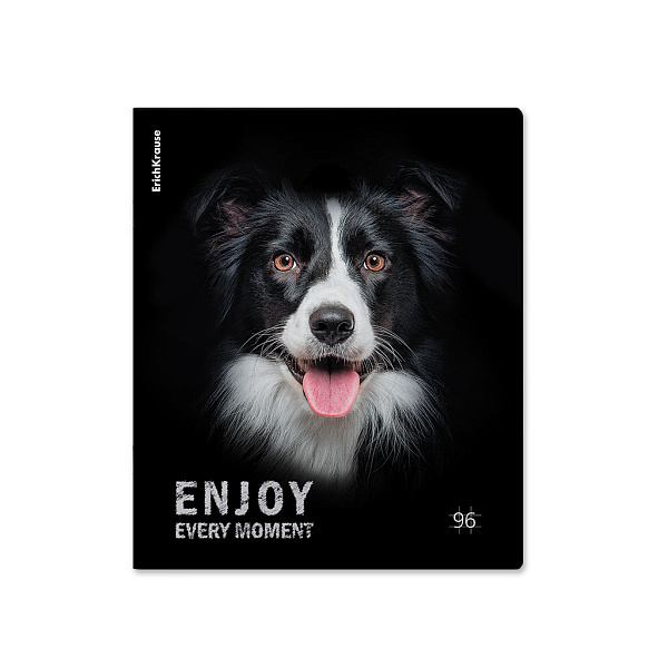Тетрадь 96 листов в клетку "Собаки", матовая ламинация ErichKrause _MIX-PACK