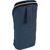 Пенал "deVENTE. Private" 21x9x6 см, прямоугольный вертикальный, текстильный, на молнии, с каучуковой аппликацией, петлей, темно-синий