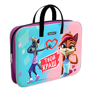 Папка текстильная на молнии ErichKrause с ручками Ну, погоди! Каникулы (Краш), A4+