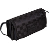 Пенал "deVENTE. TOTAL BLACK" 21x10x7,5 см, прямоугольный для 60 предметов, с верхней створкой на липучке, текстильный, на молнии, наружный объемный карман на молнии, отделение с органайзером, с аппликацией из каучука, с ручкой-петлей