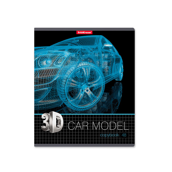 Тетрадь 48 л. кл. "3D Grid", выборочный УФ-лак ErichKrause 