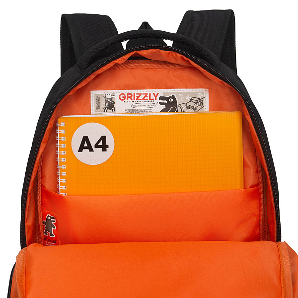 Рюкзак школьный с картхолдером на держателе (/1 черный)