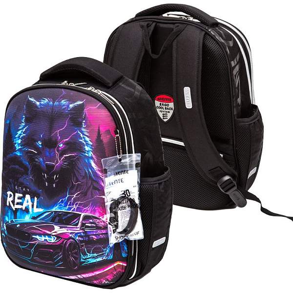 Рюкзак школьный "deVENTE. Choice Lite. Stay Real" жесткий 38x29x17 см,880 г, 1 отд.на молнии эргон. вентил.спинка, светоотражающие элементы