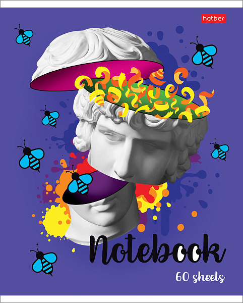 Тетрадь 60 л. кл. "Вайб в моей голове" 65г/кв.м