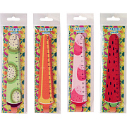 Линейка 14 см "deVENTE. Juicy Fruit" фигурная деревянная крашенная с рисунком,ассорти