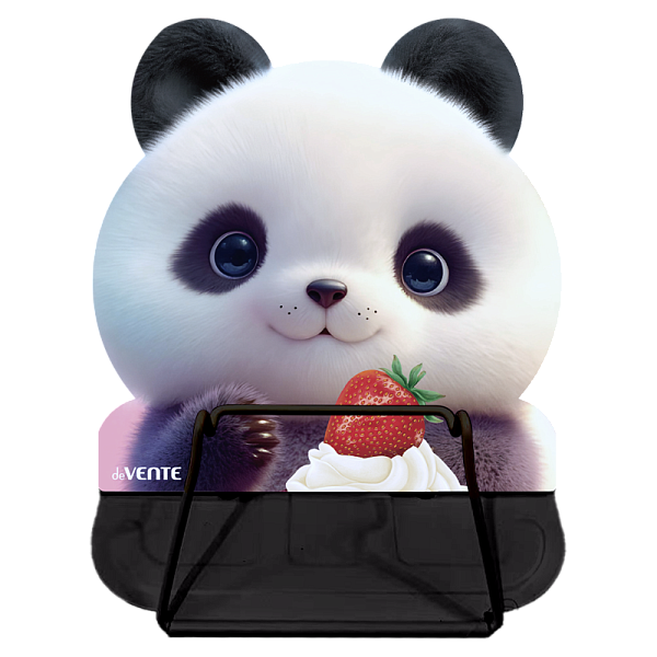 Подставка для учебников и книг "deVENTE. Sweet Panda" 17x16,5 см, металлическая окрашенная, в форме панды, вес 280 г, с противоскользящими ножками, с полноцветным рисунком, в пластиковом пакете с европодвесом