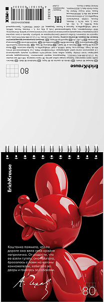 Блокнот А6 80 л. кл. на спирали ErichKrause Balloon Dog, MIX-PACK