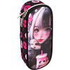 Пенал "deVENTE. I Love Anime" 21x8x5 см, овальный для 50 предметов, с внутренним органайзером-створкой, плотный износостойкий полиэстер с водоотталкивающей пропиткой, на молнии