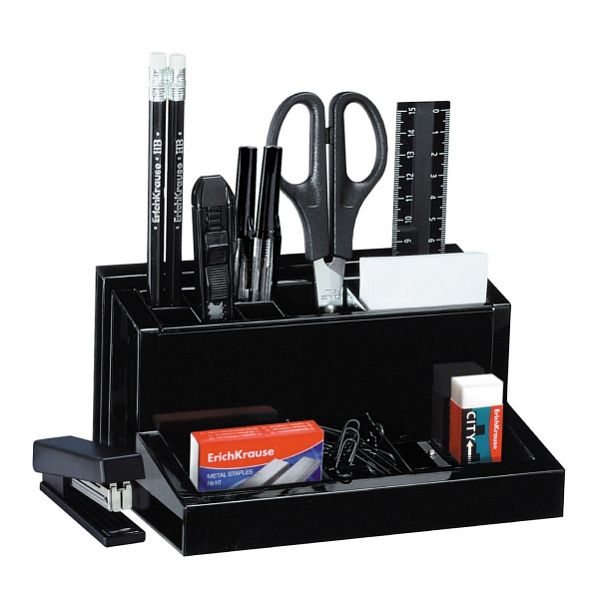 Набор настольный 11 предметов ErichKrause Leader, Classic, черный