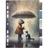 Разделитель листов "deVENTE. Cat Story" A5 (160x210 мм) полипропилен 140 мкм, искрящаяся фактура, с рисунком, 5 шт, индивидуальная упаковка