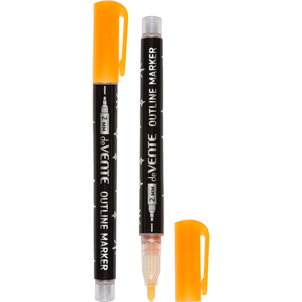Набор маркеров контурных "deVENTE. Outliner" 12 цв., круглый корпус, ширина линии 2 мм, пулевидный наконечник, в пластиковой упаковке