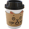 Точилка для карандашей "deVENTE. MooreCafe" 2 отверстия, пластмассовая с контейнером, каждая с индивидуальной маркировкой, с 4-мя разными кошачьими мордочками на капхолдере