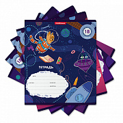 Тетрадь 18 листов в клетку "Коты в космосе" MIX-PACK ErichKrause®