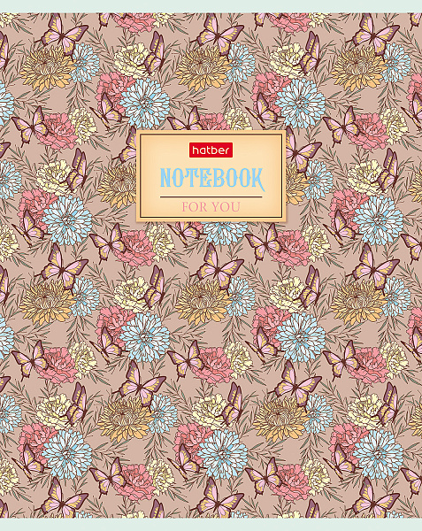 Тетрадь 80 л. кл. "В аромате грез" на скобе мат ламин,тиснение
