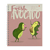 Тетрадь 80 л. кл. на гребне А5+ "АВОКАДО" 5 ВИДОВ