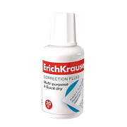 Корректир. жидкость 20 мл с кисточкой ErichKrause Arctic white, повышенной белизны,