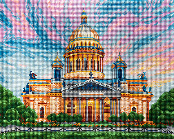 Алмазная мозаика 50*40 "ФРЕЯ" на подрамнике "Исаакиевский собор"