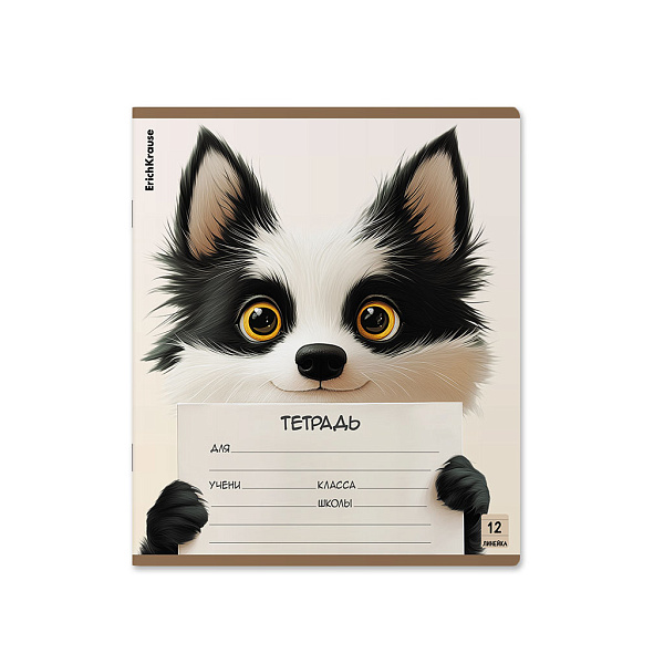 Тетрадь 12 листов в линию ErichKrause Note Friends, (в плёнке )_MIX-PACK
