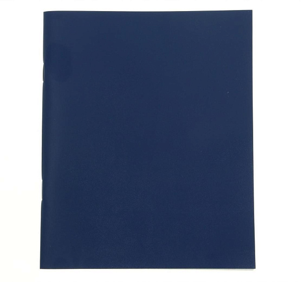 Тетрадь 96 листов, клетка, обложка бумвинил синий, блок офсет