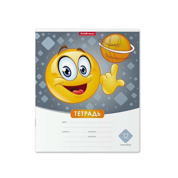 Тетрадь 12 л. лин. "Смайлики"  ErichKrause 