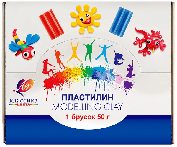 Пластилин "Классика" 50 гр., в ассортименте