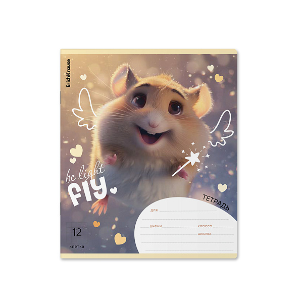 Тетрадь 12 л. кл. "Fluffy" ErichKrause  MIX-PACK