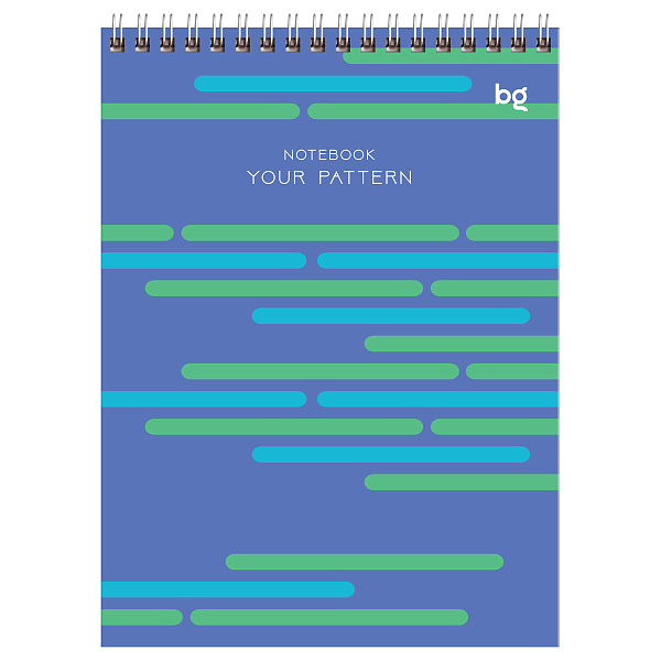 Блокнот А5, 40 листов на гребне, BG "Your pattern", мягкая обложка мелованный картон, 60 г/кв.м