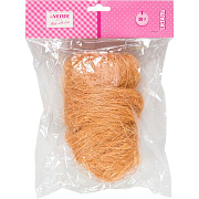 Волокно сизалевое натуральное "deVENTE" 50 г, натуральное, в пластиковом пакете с блистерным подвесом