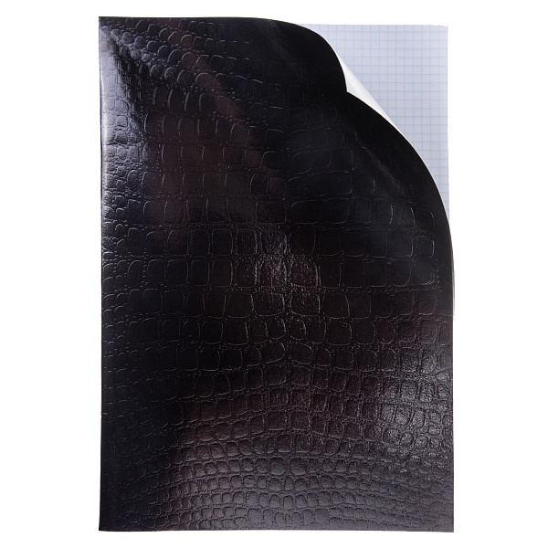Тетрадь А4 96 листов в клетку Бумвинил METALLIC тиснение CROCO Черный