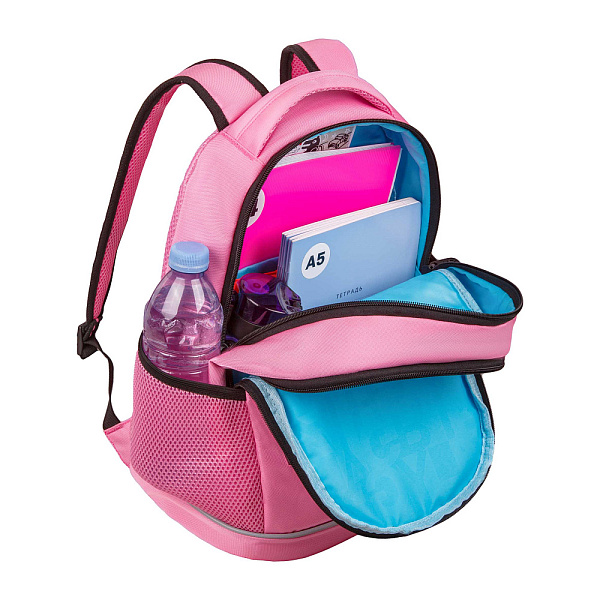 Рюкзак школьный с обвесом (/2 розовый)