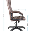 Кресло для руководителя Helmi HL-E80 "Ornament", экокожа коричневая, мягкий подл, до 120 кг