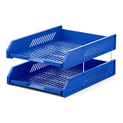 Набор из 2 пластиковых лотков на металлических стержнях ErichKrause® Classic, синий