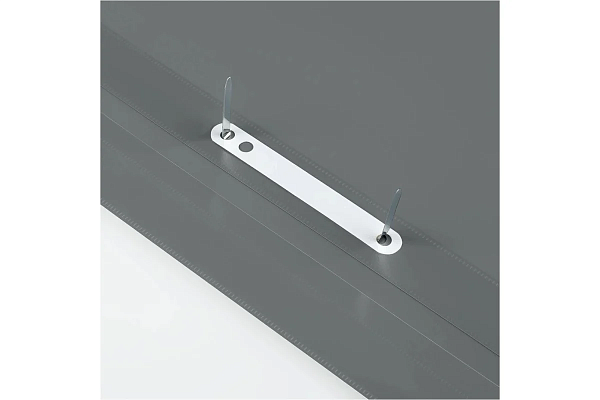 Скоросшиватель А4 с верх. прозр. листом, 140/180 мкм, серый, Стамм