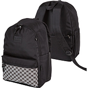 Рюкзак "deVENTE. TOTAL BLACK" подростковый 44x31x20 см (19 л) 650 г, текстильный, 1 отделение на молнии с уплотненным отделением для ноутбука до 15 дюймов и книг, 1 передний карман на молнии, 2 боковых кармана из сетки, 1 потайной карман анти-вор в с