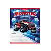 Тетрадь 18 листов в клетку "Monster Car" ErichKrause (в плёнке по 10 шт.)