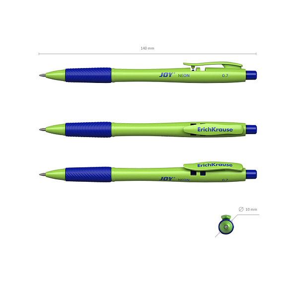 Ручка шариковая автомат. ErichKrause Ultra Glide Technology JOY Neon