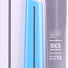Нож канцелярский 9 мм Deli  80мм синий блистер