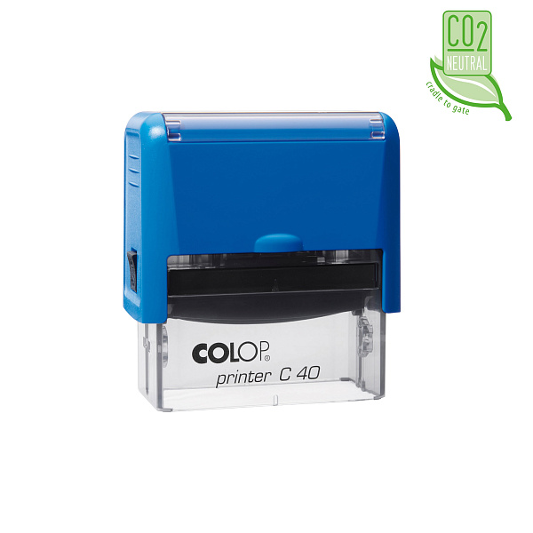 Оснастка для штампа автоматическая пластиковая PRINTER С 40 blue, 23х59 мм, корпус синий, максимально строк 6