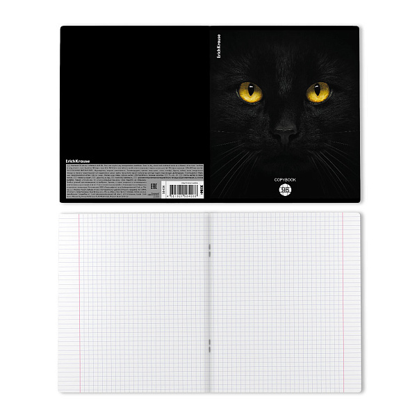 Тетрадь 96 листов в клетку "Cats", матовая ламинация  ErichKrause _MIX-PACK