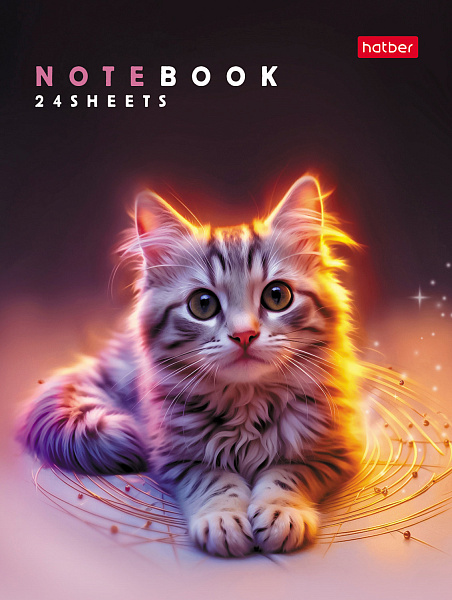 Записная книжка А6 24 л. кл. "Маленькие ушки" 100х136мм глянц. ламин. на скобе 10 диз. в блоке