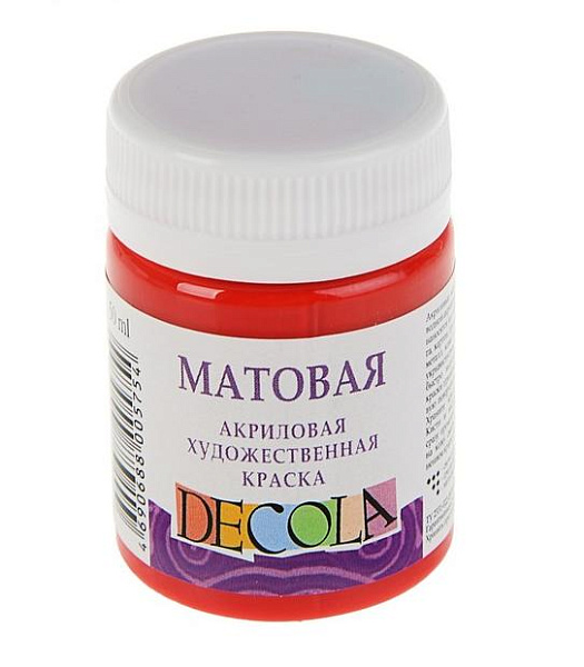 Акрил 50 мл матовый Декола Красная 
