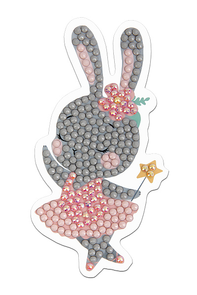 Алмазная мозаика  "ФРЕЯ" магнит "Зайка" 5.5 х 10 см